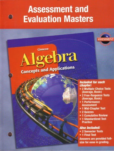 Algebra: Concepts and Applications, Assessment and Evaluation Masters ) 2001 [Paperback] unknown author