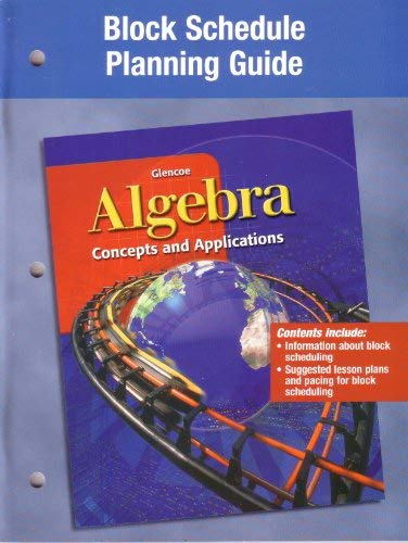 Algebra: Concepts and Applications, Block Schedule Booklet [Hardcover] Chrystal, G.