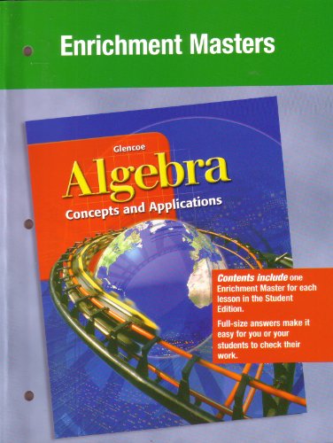 Algebra Concept and Applications: Enrichment Masters [Hardcover] Glencoe/McGraw-Hill