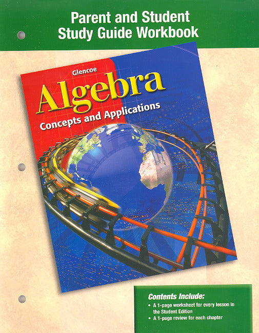 Algebra Concepts & Applications Parent & Student Study Guide Workbook