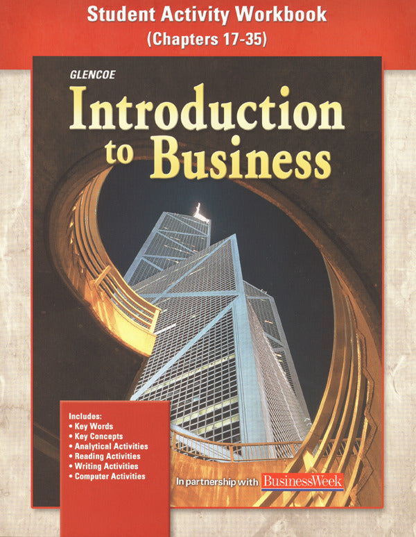 Introduction To Business Student Activity Workbook Chapters 17 35 5e