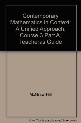 Contemporary Mathematics in Context Course 3, Part A (Teacher's Guide) [Hardcover] CORE-PLUS MATHEMATICS PROJECT