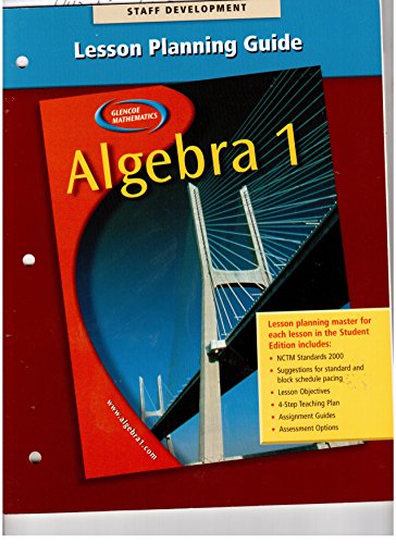 Algebra 1 Lesson Planning Guide [Paperback] Glencoe/McGraw-Hill