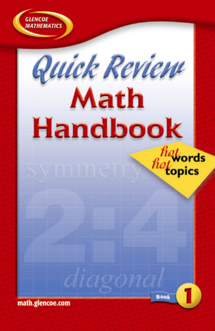 Quick Review Math Handbook Hot Words Hot Topics Book 1 Student Edition