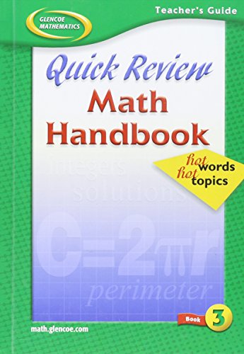 Quick Review Math Handbook (Mathematics Applications and Concepts Course 3) [Hardcover] Glencoe/McGraw-Hill