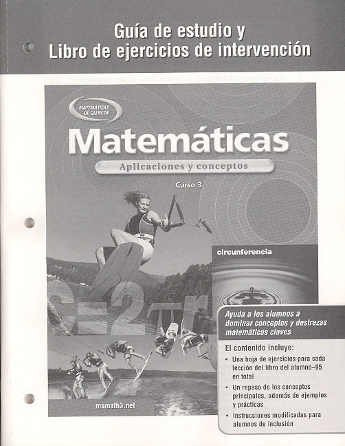 Mathematics Applications & Concepts Course 3 Spanish Study Guide & Intervention Workbook