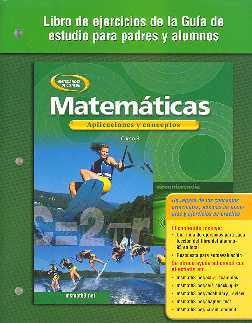 Mathematics Applications & Concepts Course 3 Spanish Parent & Student Study Guide Workbook
