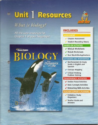 Biology the Dynamics of Life Unit 1 Resources: What Is Biology [Paperback] McGraw-Hill Education