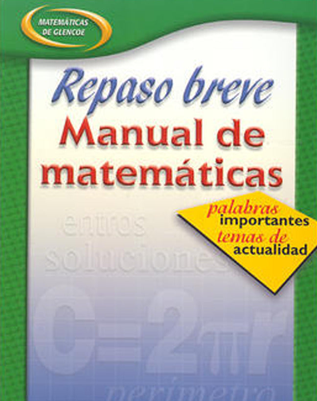 Quick Review Math Handbook Hot Words Hot Topics Book 3 Spanish Student Edition