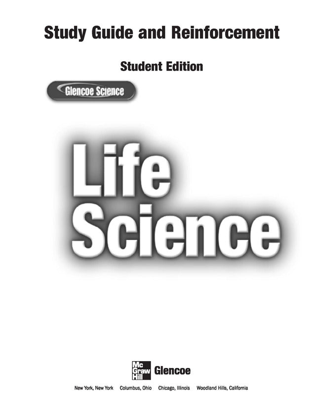 Glencoe Life Iscience Grade 7 Reinforcement & Study Guide Student Edition
