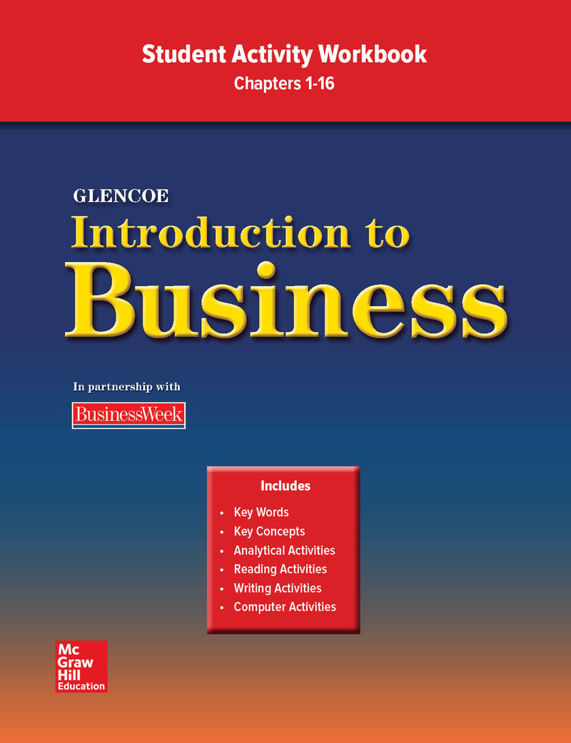 Introduction To Business Chapters 1 16 Student Activity Workbook