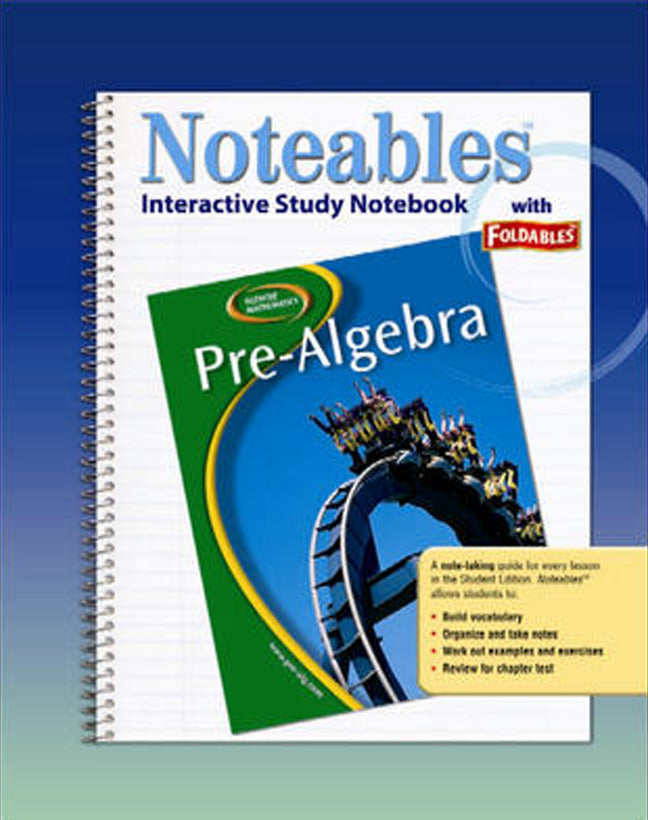 Glencoe Pre Algebra Noteables Interactive Study Notebook With Foldables