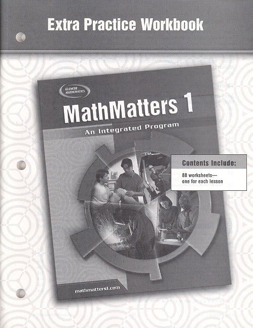 Mathmatters 1 An Integrated Program Extra Practice Workbook