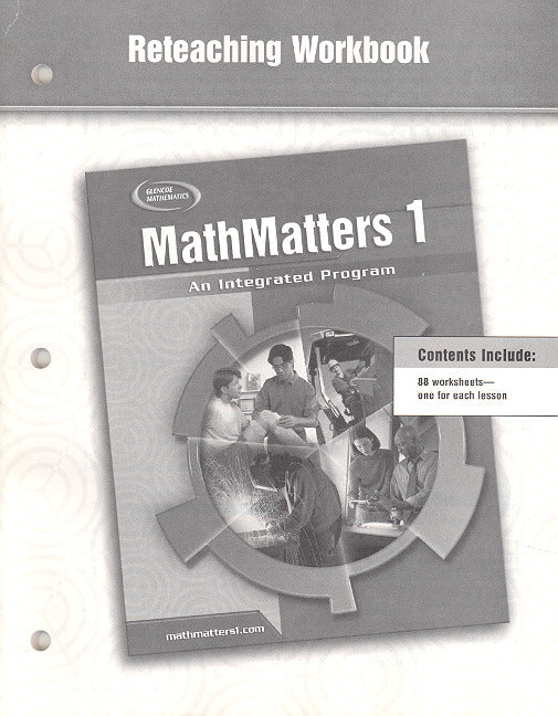 Mathmatters 1 An Integrated Program Reteaching Workbook