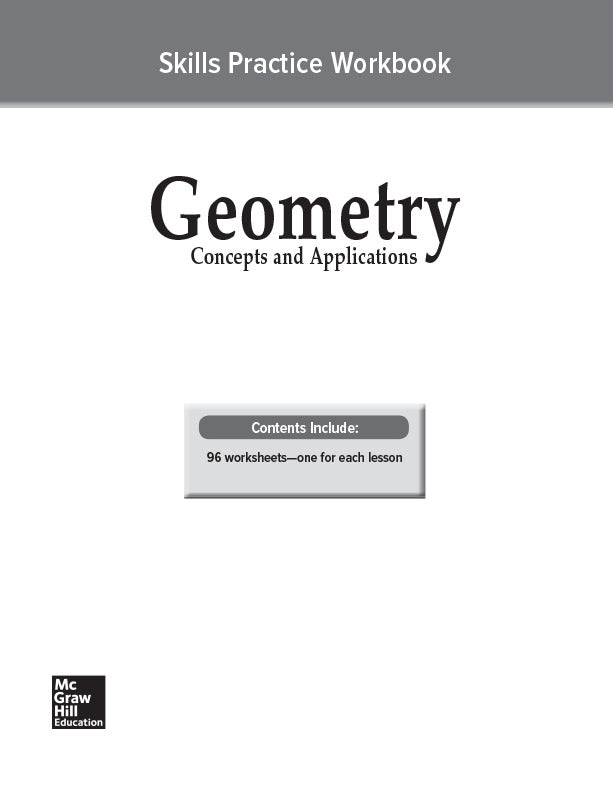 Geometry Concepts & Applications Skills Practice Workbook