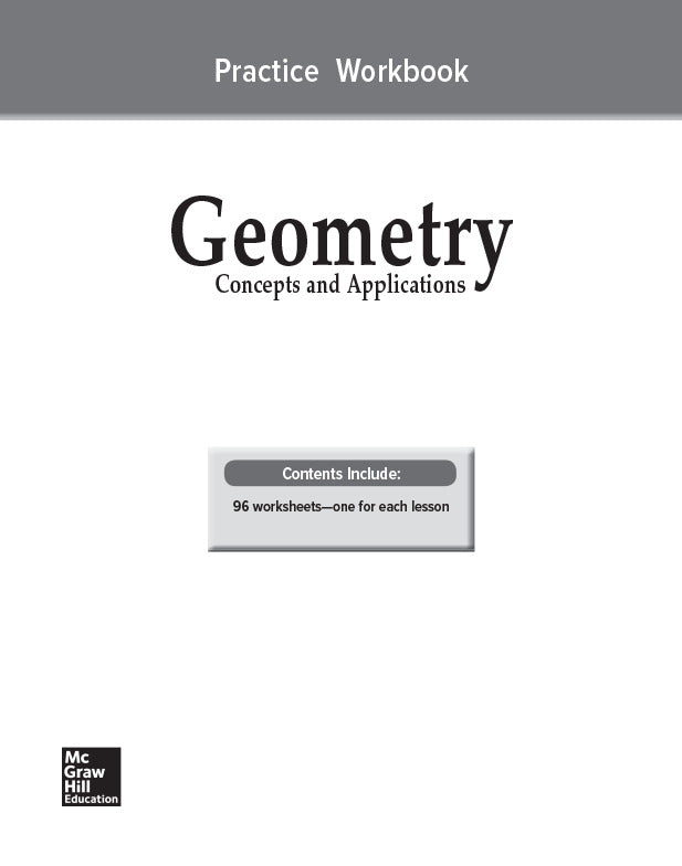 Geometry Concepts & Applications Practice Workbook