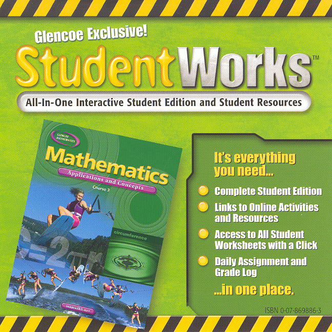 Mathematics Applications & Concepts Course 3 Studentworks Cd Rom
