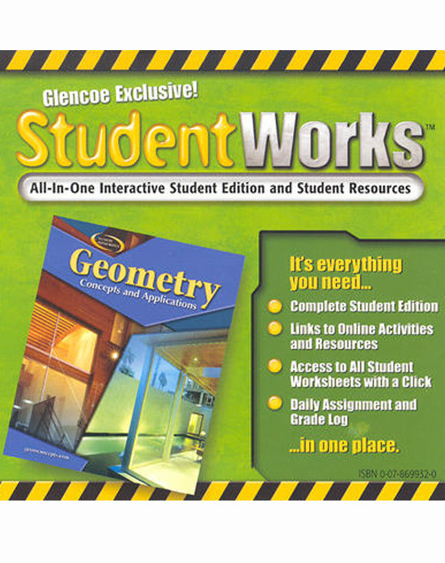 Geometry Concepts & Applications Studentworks Cd Rom