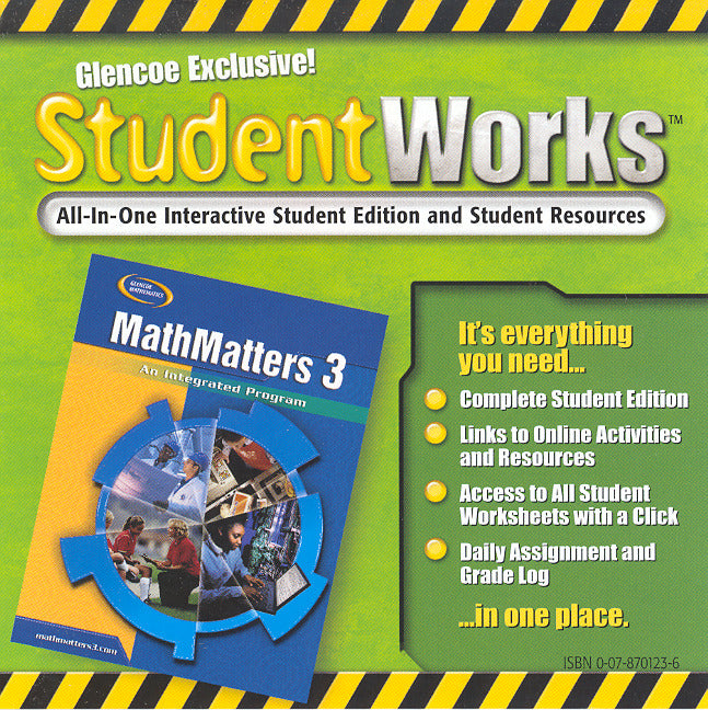 Mathmatters 3 An Integrated Program Studentworks Cd Rom