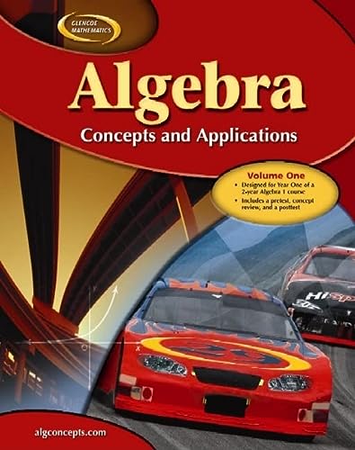 Algebra: Concepts and Applications, Volume 1, Student Edition (ALGEBRA: CONC. & APPLIC.) [Hardcover] McGraw-Hill Education