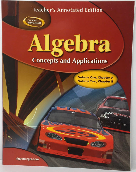 Algebra Concepts and Applications Teacher's Annotated Edition [Paperback] McGraw-Hill