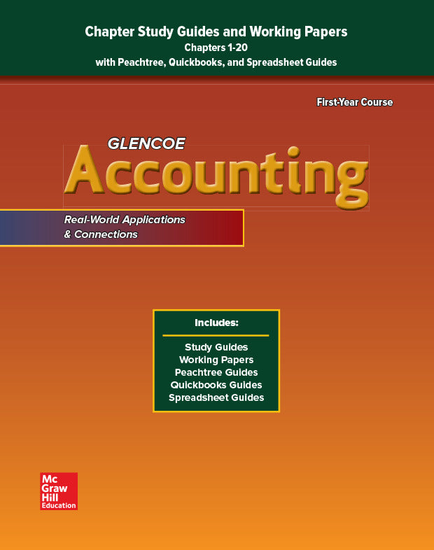 Glencoe Accounting First Year Course Chapters 1 29 Working Papers