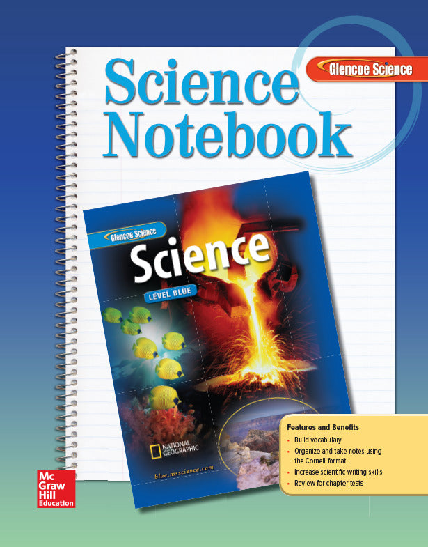 Glencoe Iscience Level Blue Grade 8 Science Notebook Student Edition