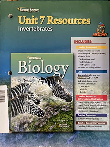Glencoe Biology-Unit 7 Resources-Invertebrates (Glencoe Biology) [Paperback] Unknown