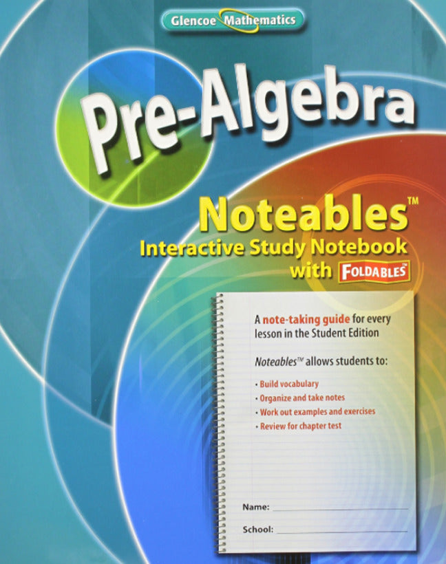 Pre Algebra Noteables Interactive Study Notebook With Foldables