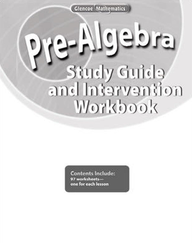Pre Algebra Study Guide & Intervention Workbook