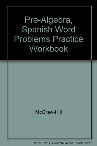 Pre Algebra Spanish Word Problems Practice Workbook