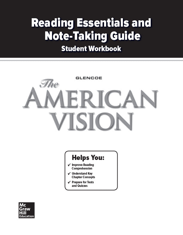 The American Vision Reading Essentials & Note Taking Guide Workbook