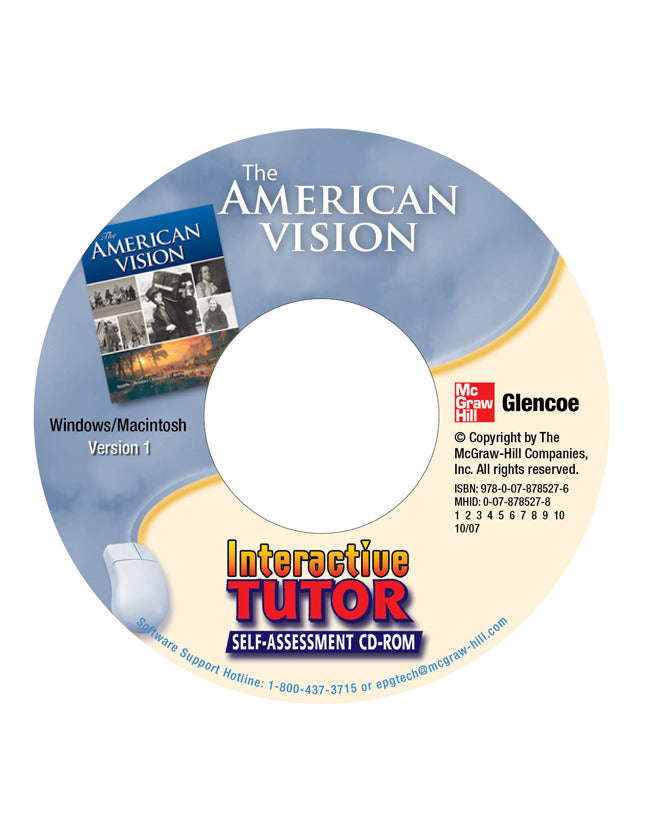 The American Vision Interactive Tutor Self Assessment Cd Rom