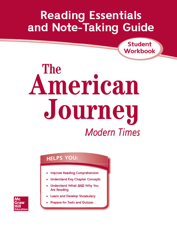 The American Journey Modern Times Reading Essentials & Note Taking Guide 2e