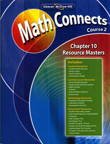 MathConnects Course 2 Chapter 10 Resource Masters [Unknown Binding] unknown author