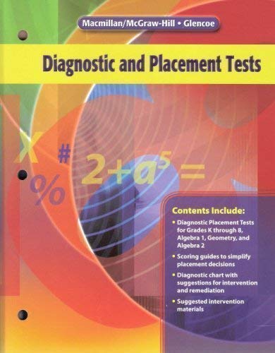 Macmillan/McGraw-Hill Glencoe - Diagnostic and Placement Tests [Paperback] Various
