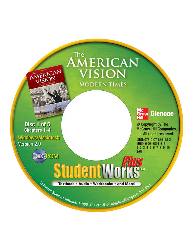 The American Vision Modern Times Studentworks Plus Cd Rom