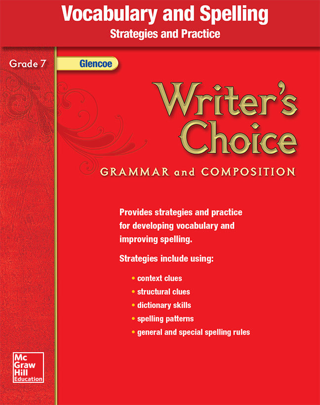 Writers Choice Grade 7 Vocabulary & Spelling Strategies & Practice