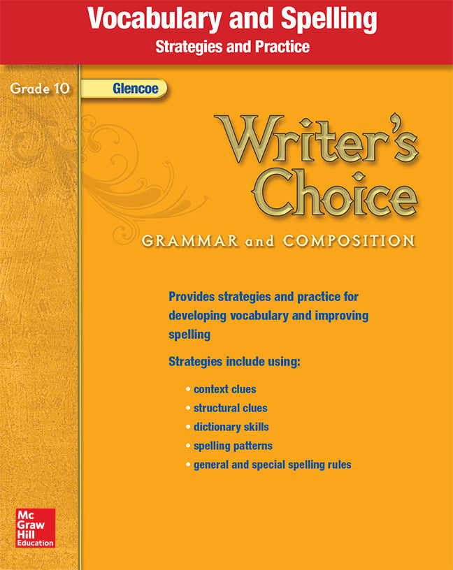 Writers Choice Grade 10 Vocabulary & Spelling Strategies & Practice
