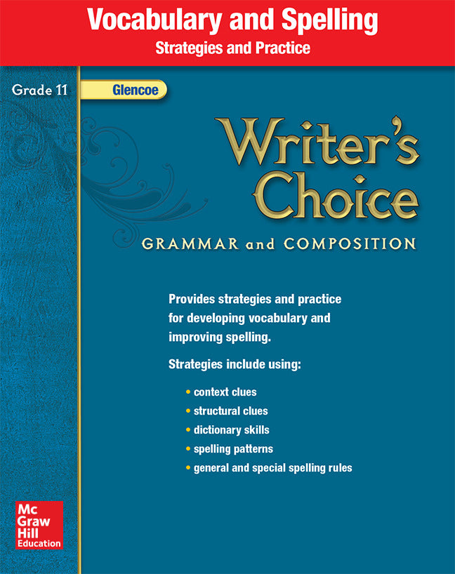 Writers Choice Grade 11 Vocabulary & Spelling Strategies & Practice