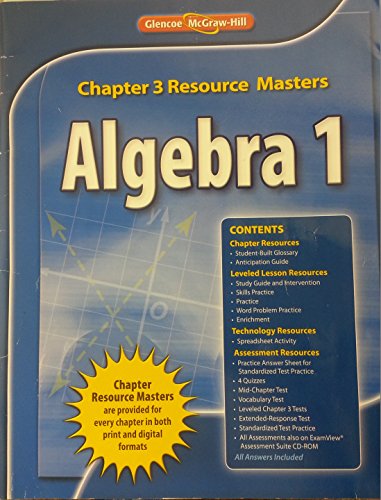 Glencoe Algebra 1 2008 Chapter 3 Resource Masters [Paperback] Glencoe/McGraw-Hill