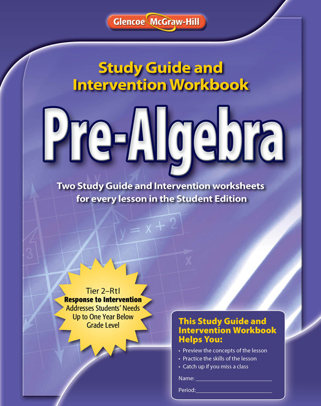 Pre Algebra Study Guide & Intervention Workbook