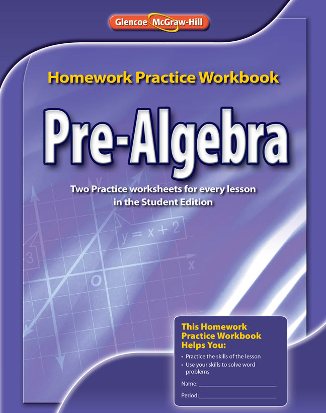 Pre Algebra Homework Practice Workbook