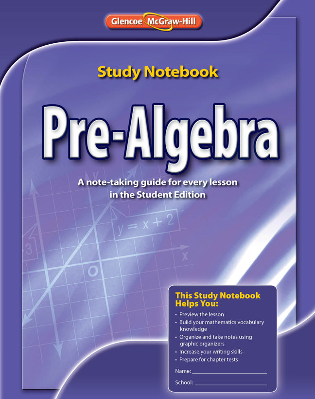 Pre Algebra Study Notebook