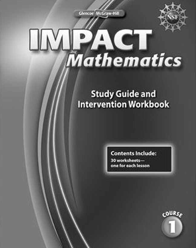 Impact Mathematics Course 1 Study Guide & Intervention Workbook
