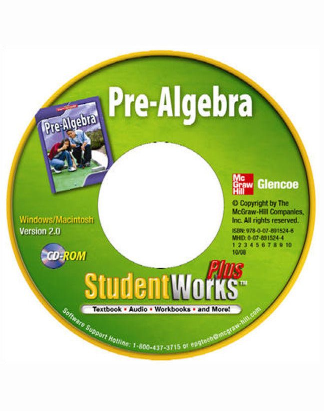 Pre Algebra Studentworks Plus Cd Rom