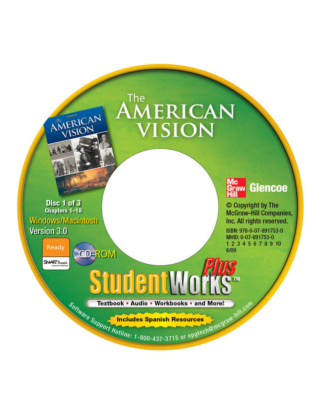 The American Vision Studentworks Plus Cd Rom 2e