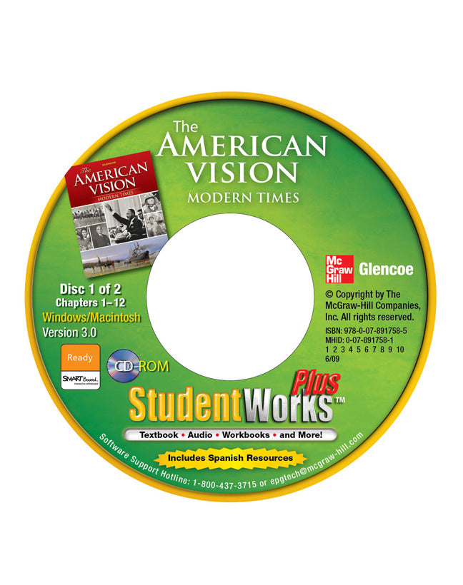 The American Vision Modern Times Studentworks Plus Cd Rom 2e