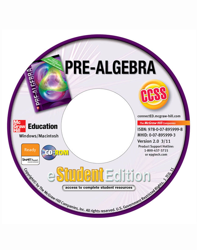 Pre Algebra Estudentedition Cd Rom