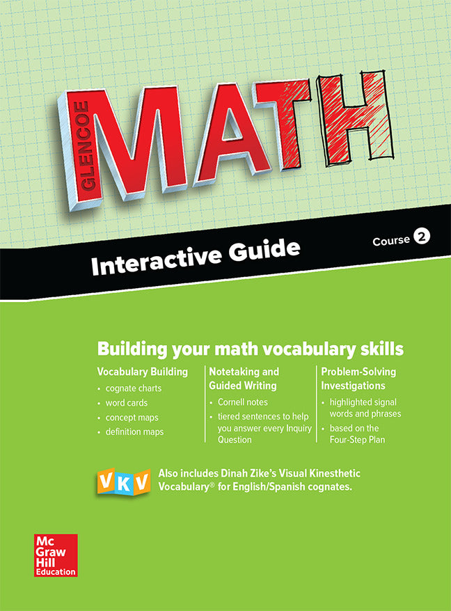 Glencoe Math 2016 Course 2 Interactive Guide For English Learners Student Edition